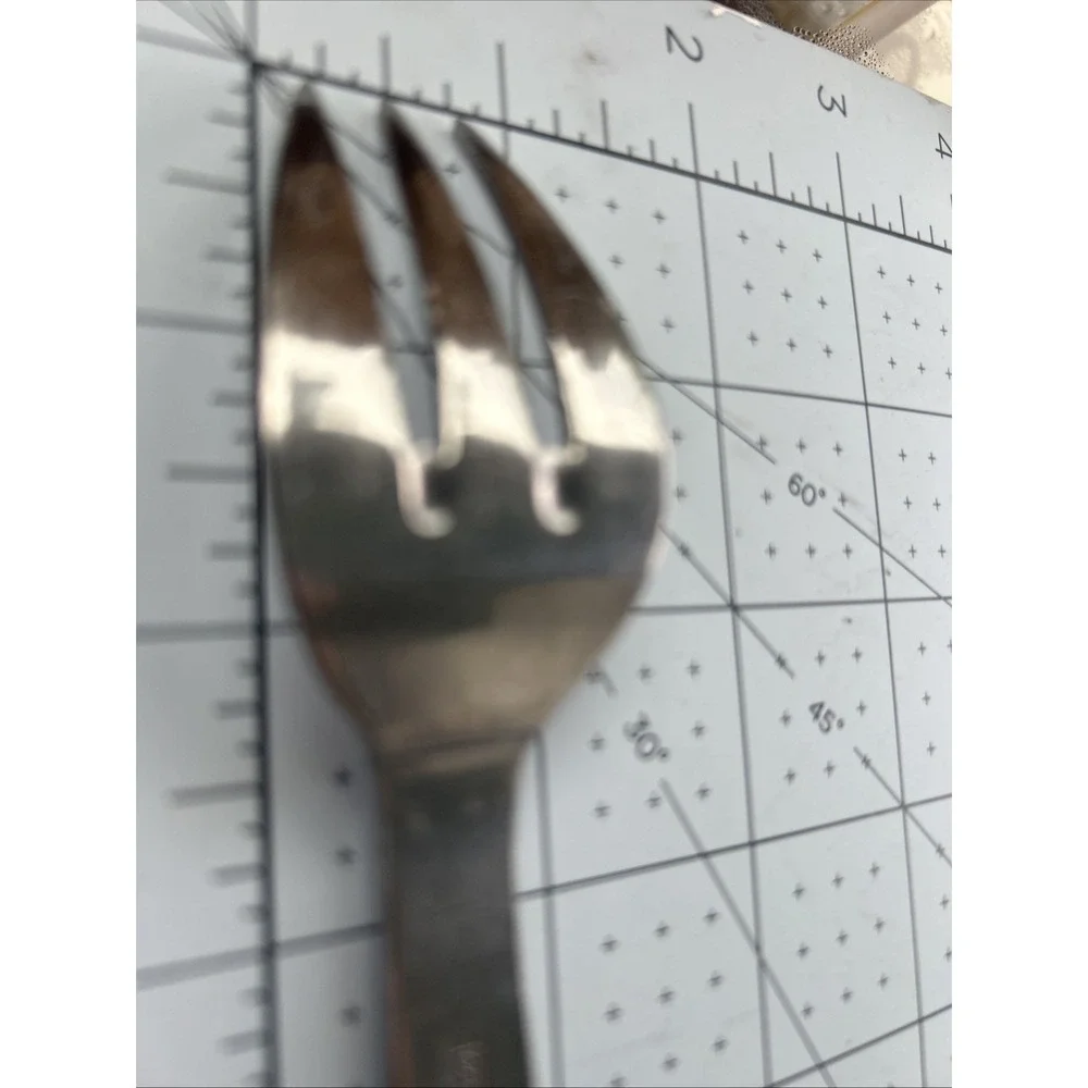 CAMBRIDGE STAINLESS STEEL KOREA MODERNA PATTERN PIERCED HANDLE PLACE FORK 🍽